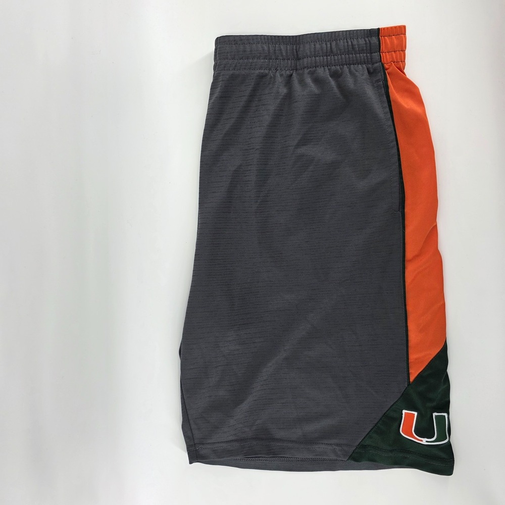 Colosseum Miami Hurricanes Basketball Shorts Mens 3XL Grey Turnover NCAA